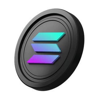 Criptomoeda Solana SOL colocada junto à área do banner principal